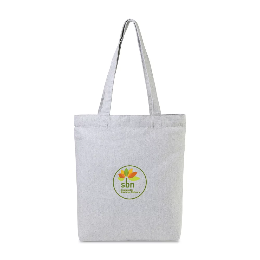 AWARE™ Recycled Cotton Gusset Bottom Tote - Light Grey