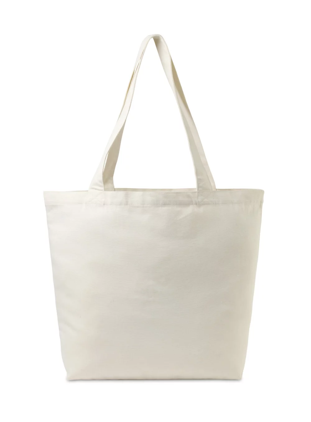 AWARE™ Recycled Cotton Shopper Tote Bag with Interior Zip Pocket - Natural
