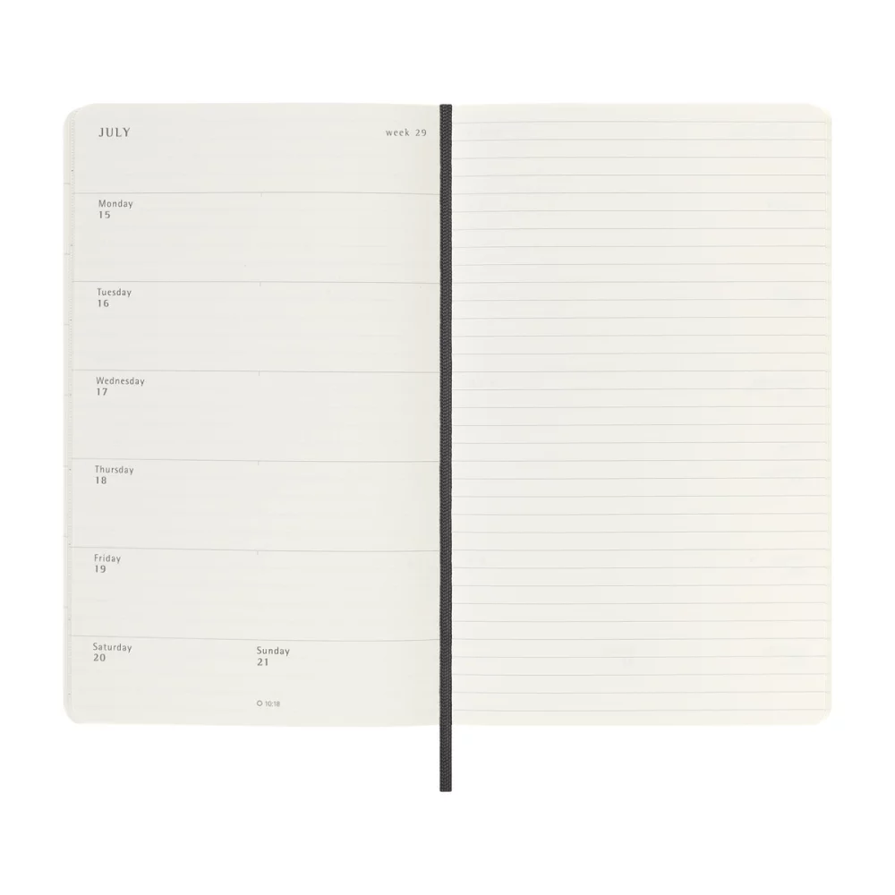 Moleskine® Soft Cover Large 12-Month Weekly 2025 Planner - Black