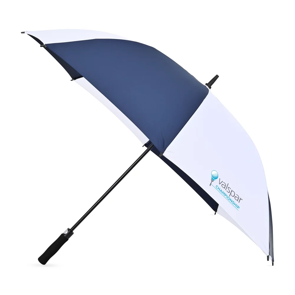 Parapluie de golf automatique recyclé Elements 60" - Marine-Blanc