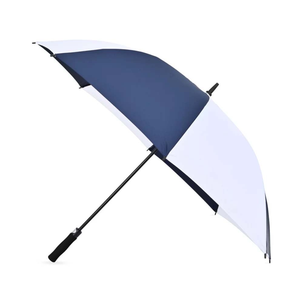 Parapluie de golf automatique recyclé Elements 60" - Marine-Blanc