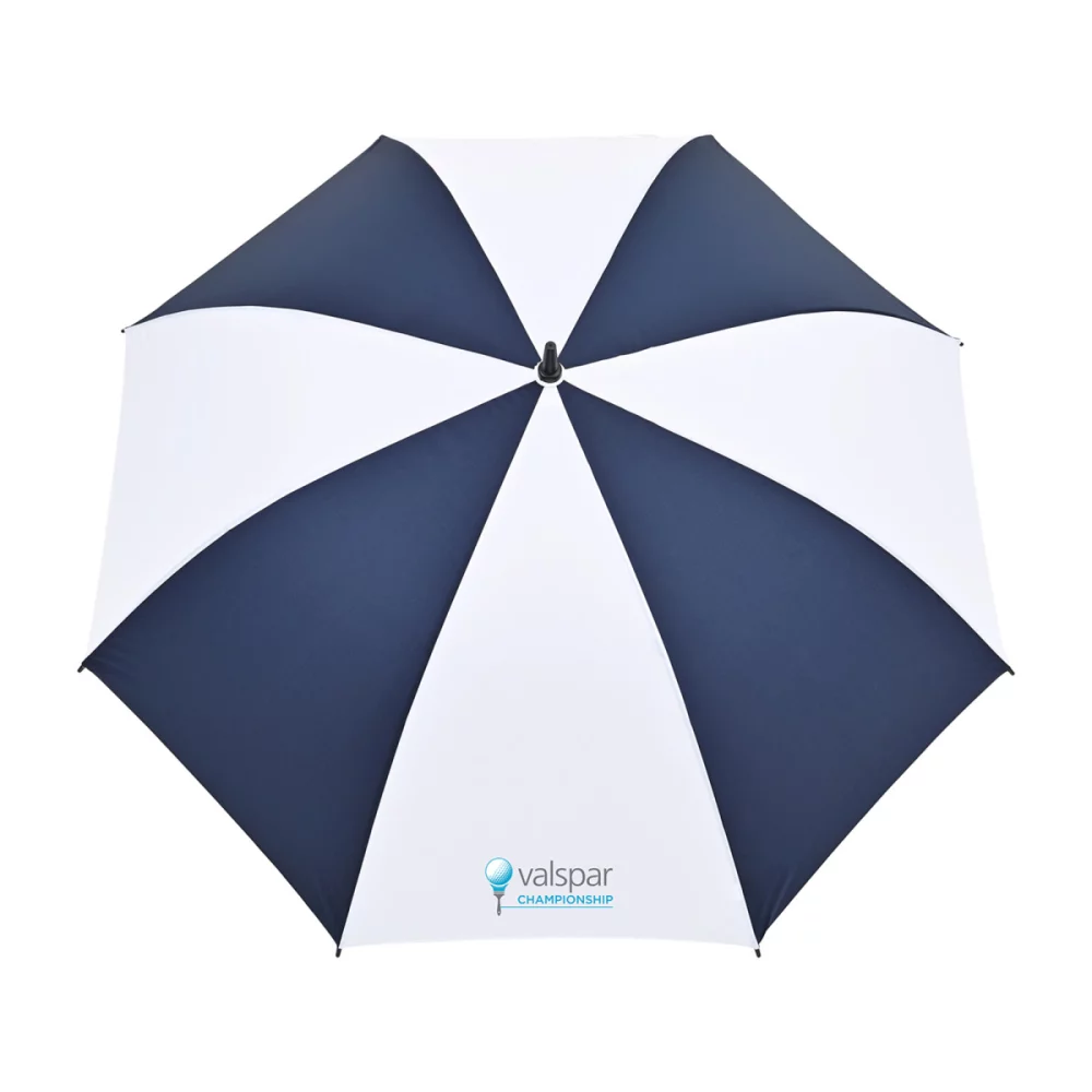 Elements 60" Recycled Auto Open Golf Umbrella - Navy-White