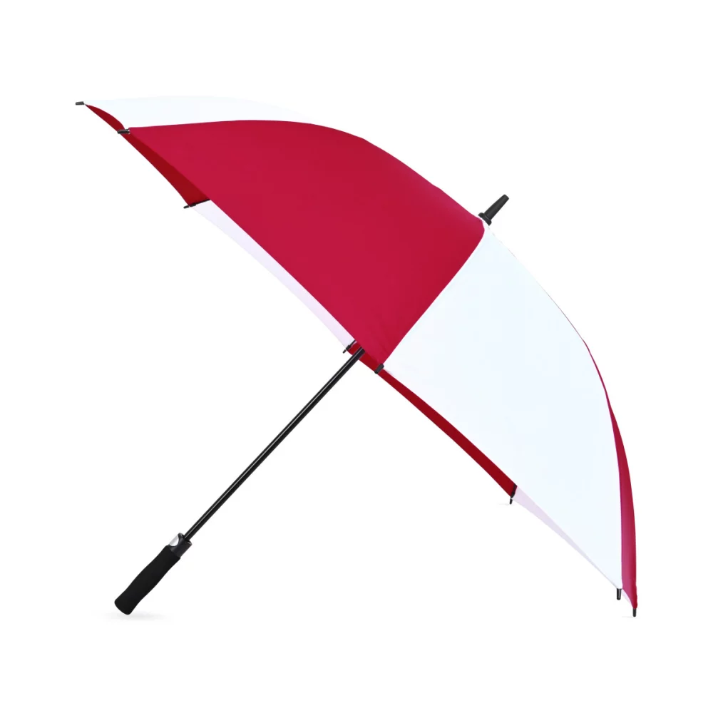 Parapluie de golf automatique recyclé Elements 60" - Rouge-Blanc
