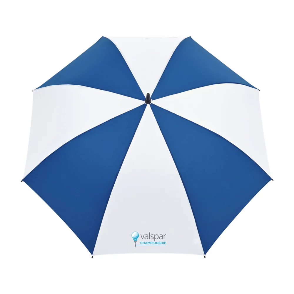 Elements 60" Recycled Auto Open Golf Umbrella - Royal-White