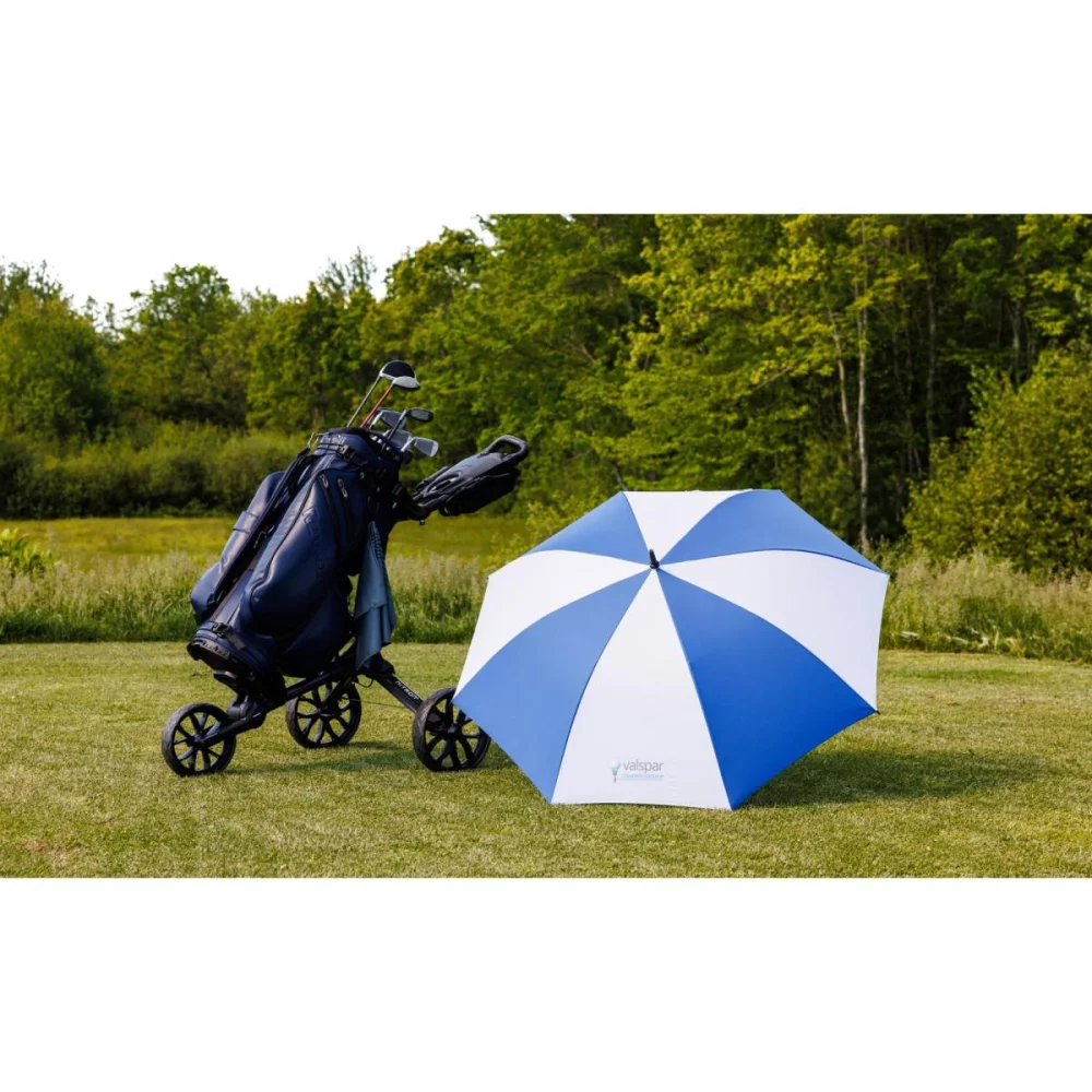 Parapluie de golf automatique recyclé Elements 60" - Royal-Blanc
