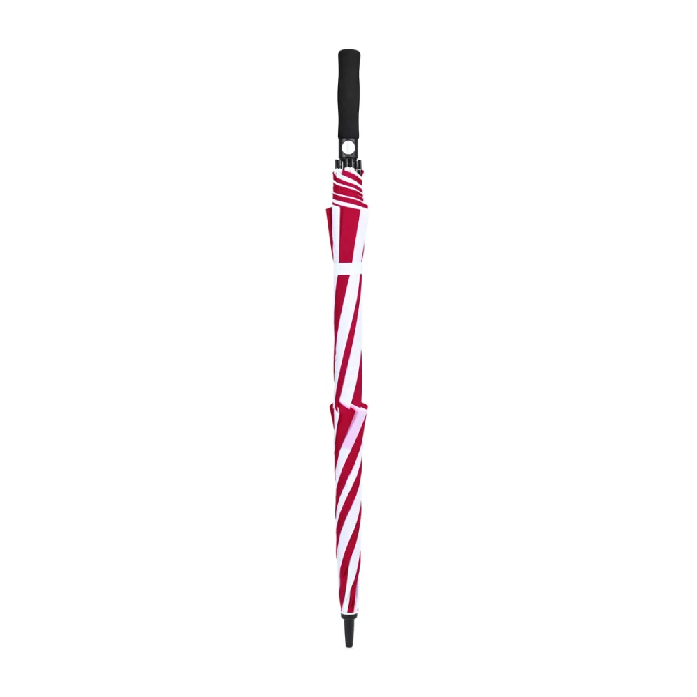 Elements 60" Recycled Auto Open Double Canopy Golf Umbrella - Red-White