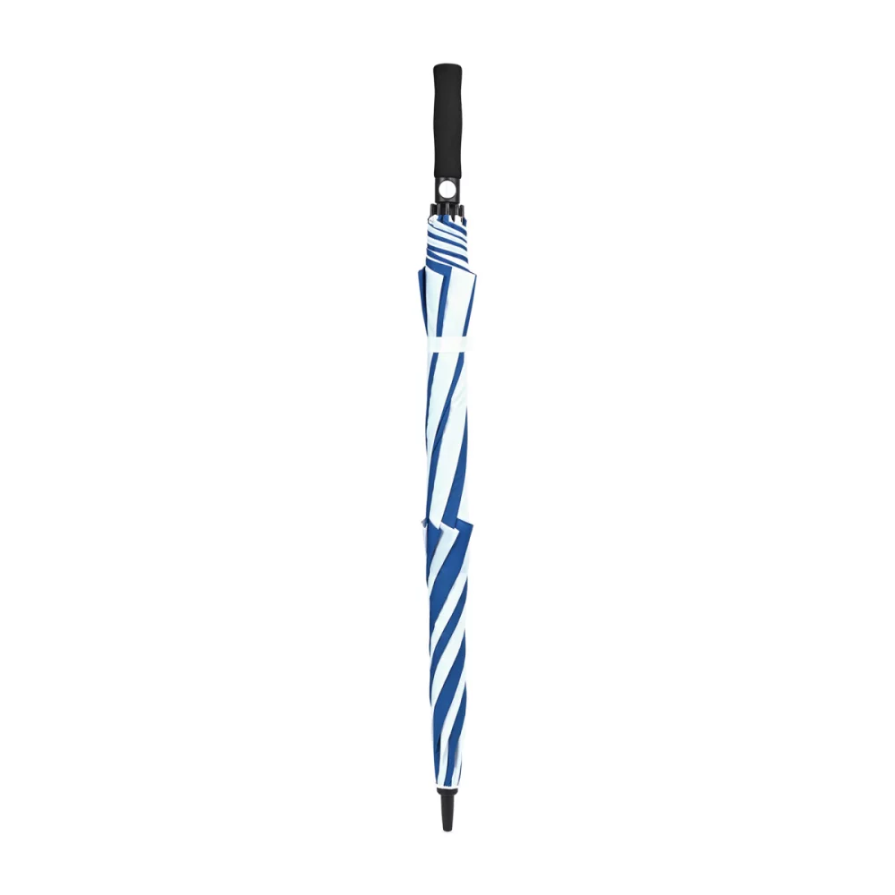 Elements 60" Recycled Auto Open Double Canopy Golf Umbrella - Royal-White