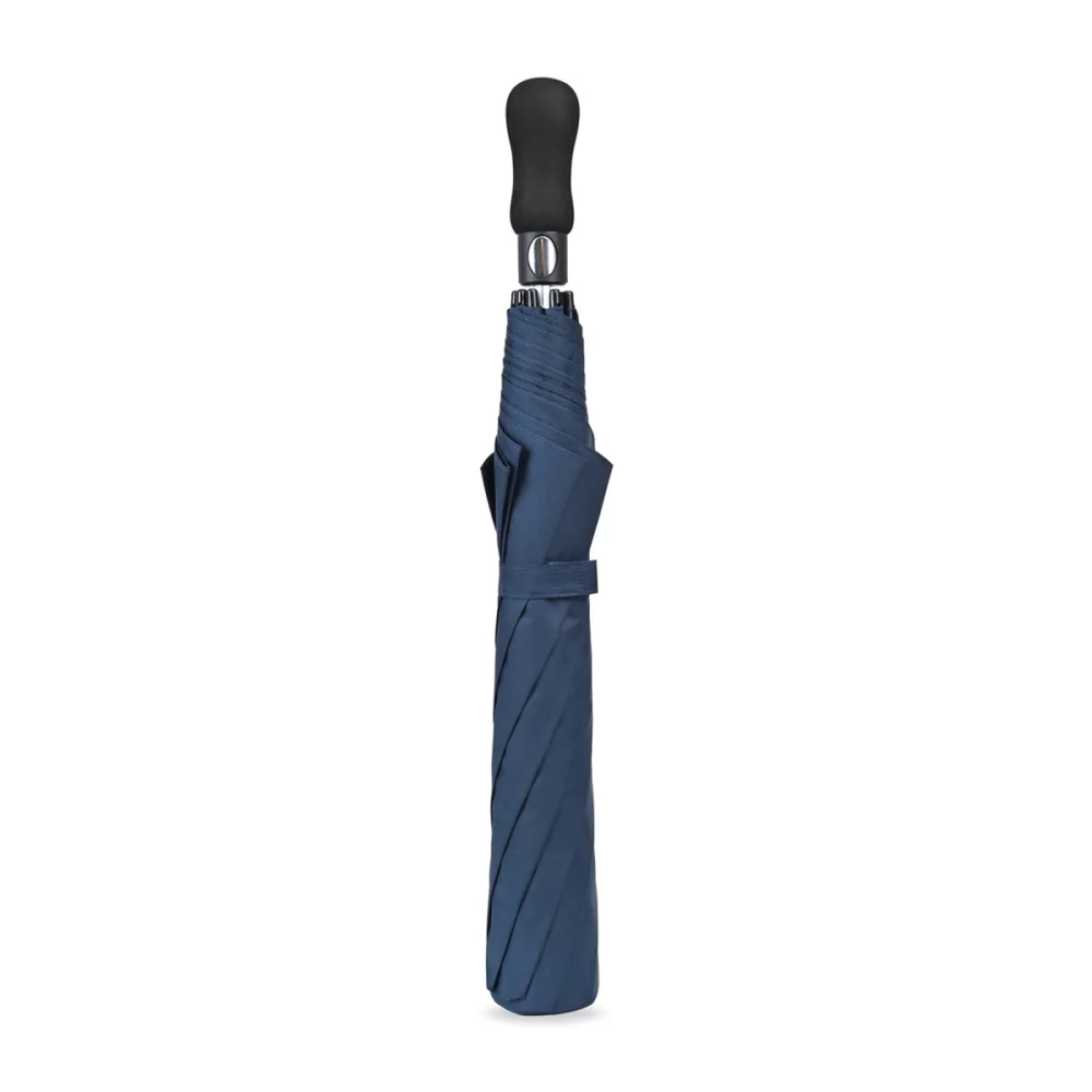 Elements 58" Recycled Auto Open Travel Folding Umbrella - Navy