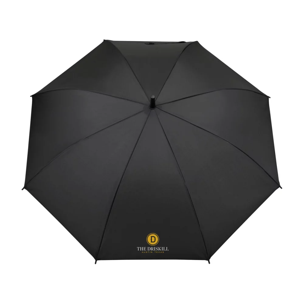 Elements 50" Recycled Auto Open Hospitality Umbrella - Black