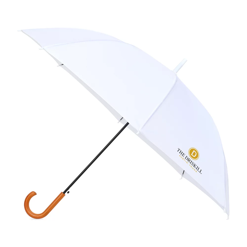 Parapluie d'accueil automatique recyclé Elements 50" - Blanc
