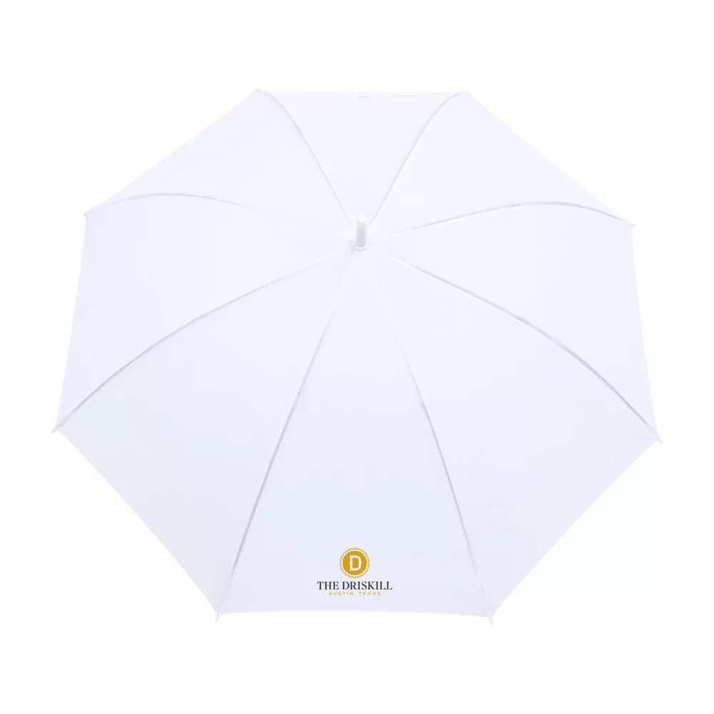 Elements 50" Recycled Auto Open Hospitality Umbrella - White