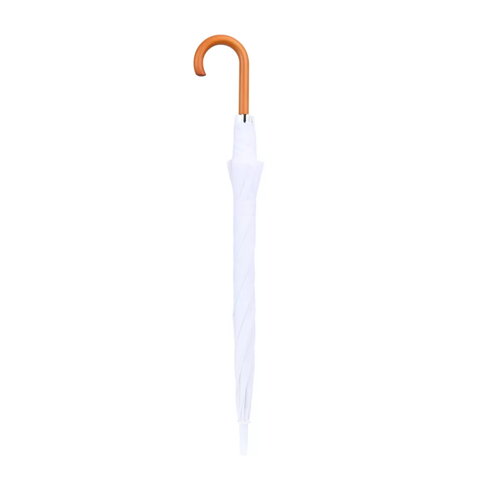 Elements 50" Recycled Auto Open Hospitality Umbrella - White