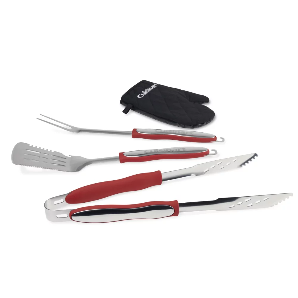 Ensemble d'ustensiles de grill Cuisinart Outdoors® 4 pièces - Rouge