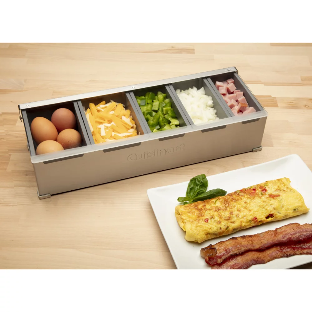 Station à condiments et garnitures Cuisinart Outdoor® - Acier inoxydable