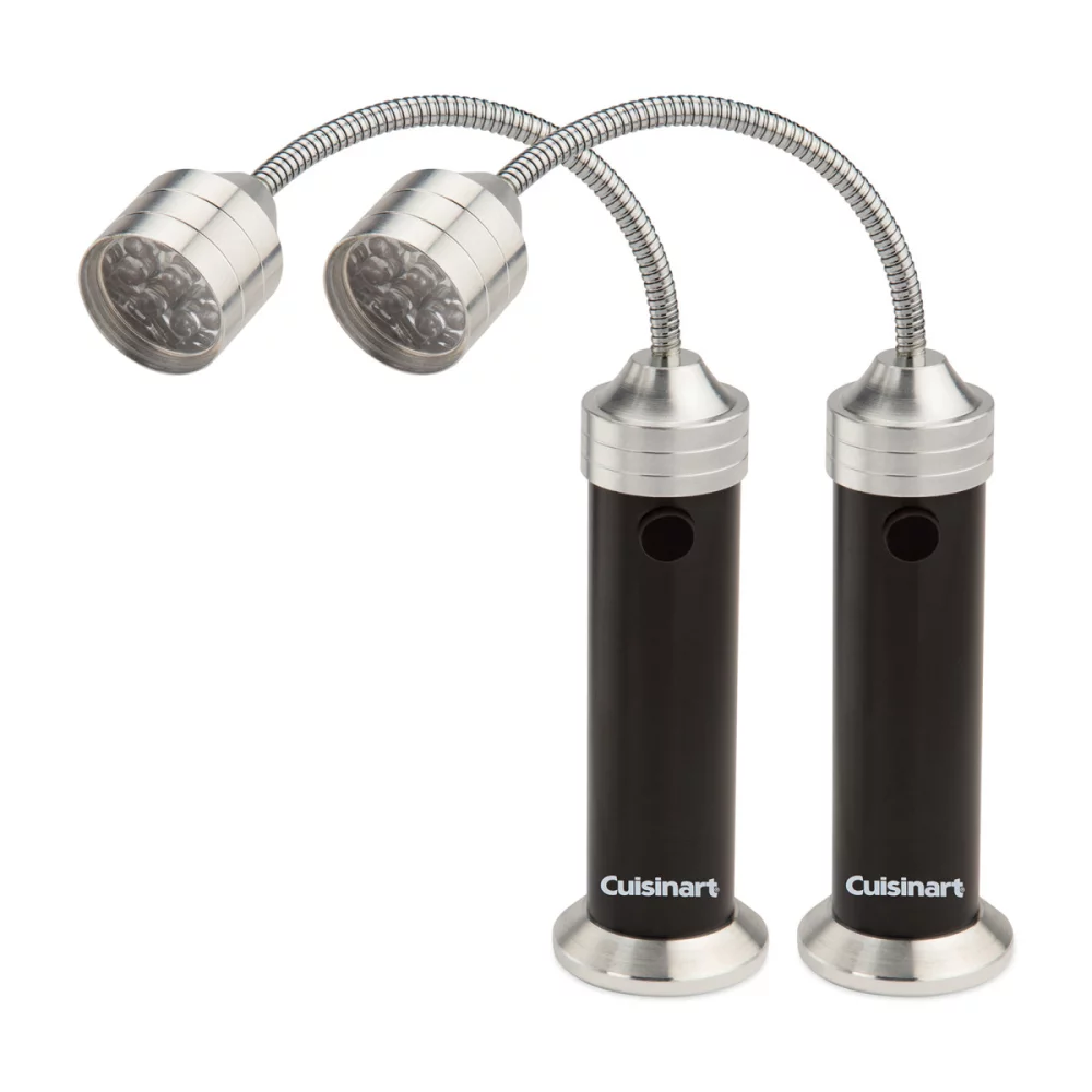 Lumières de gril à LED magnétiques en 2 pièces Cuisinart Outdoors® - Noir