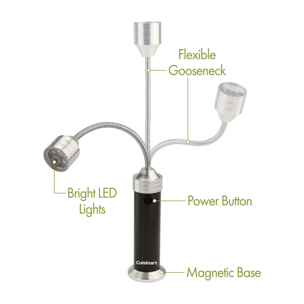 Cuisinart Outdoors® 2-Piece Magnetic LED Grill Lights - Black