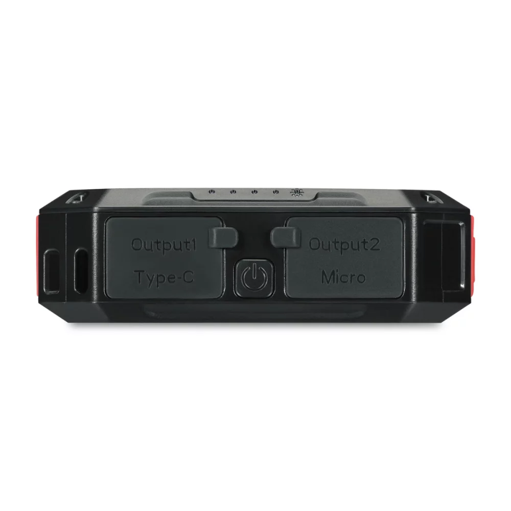 iLive™ Solar Power Bank & Light with Wireless Charger - Black