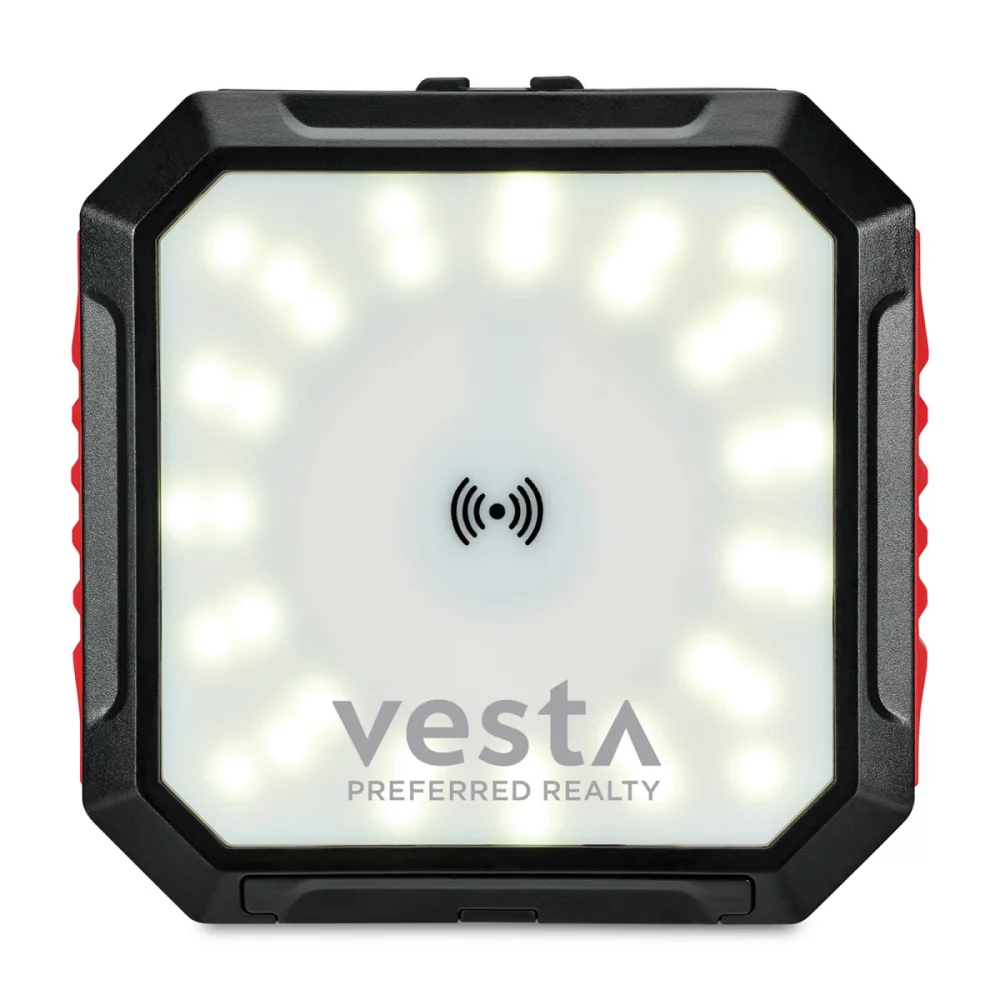 iLive™ Solar Power Bank & Light with Wireless Charger - Black