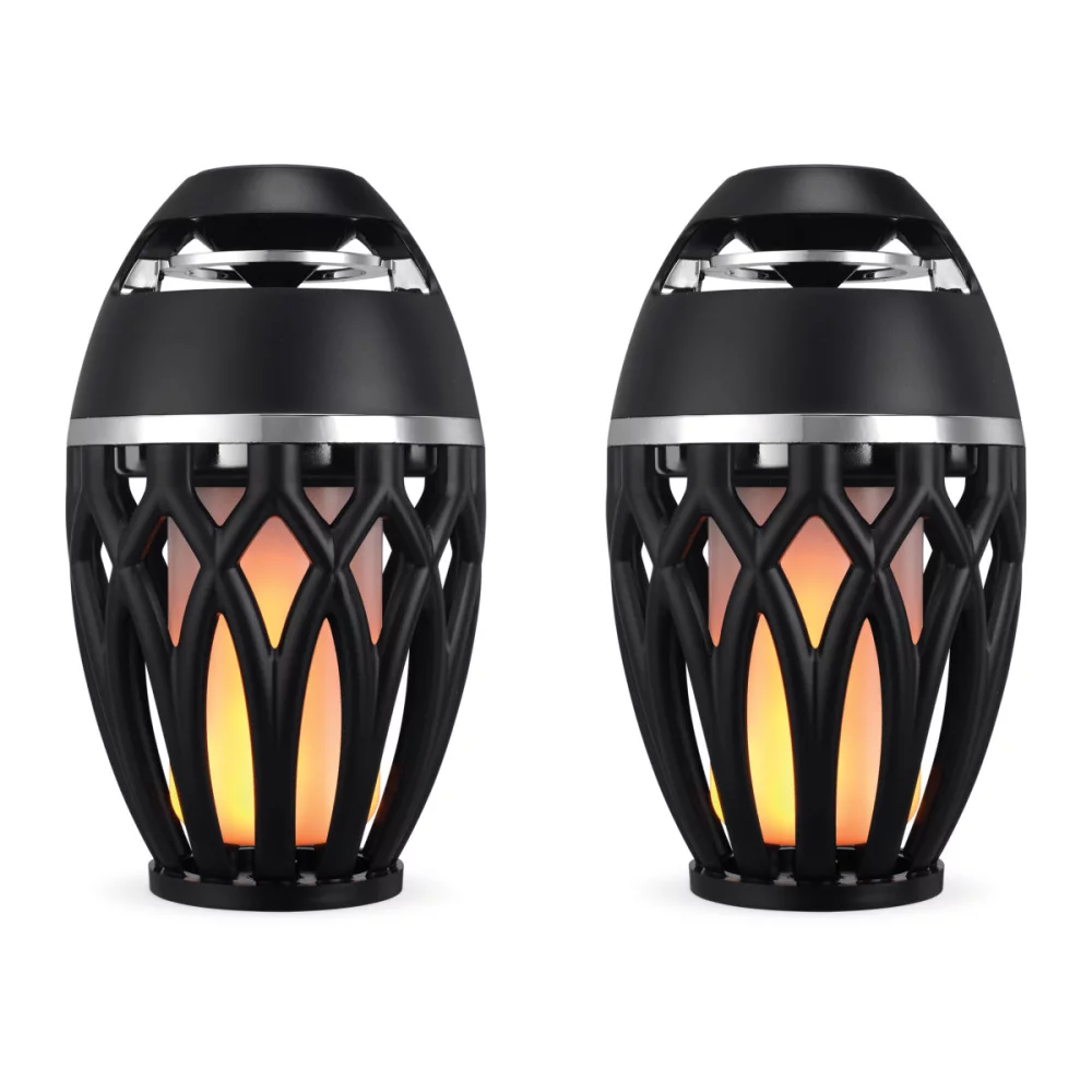 iLive™ Tiki & Bluetooth Speakers with LED Flame - Black