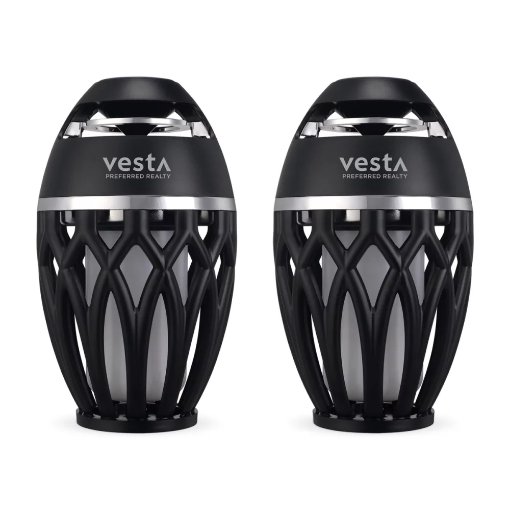 iLive™ Tiki & Bluetooth Speakers with LED Flame - Black