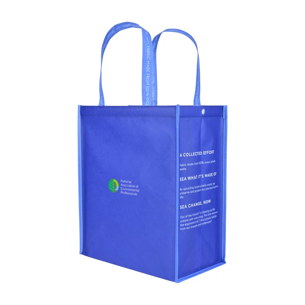 Out of the Ocean® Reusable Large Shopper with Click N' Stay® - Navy