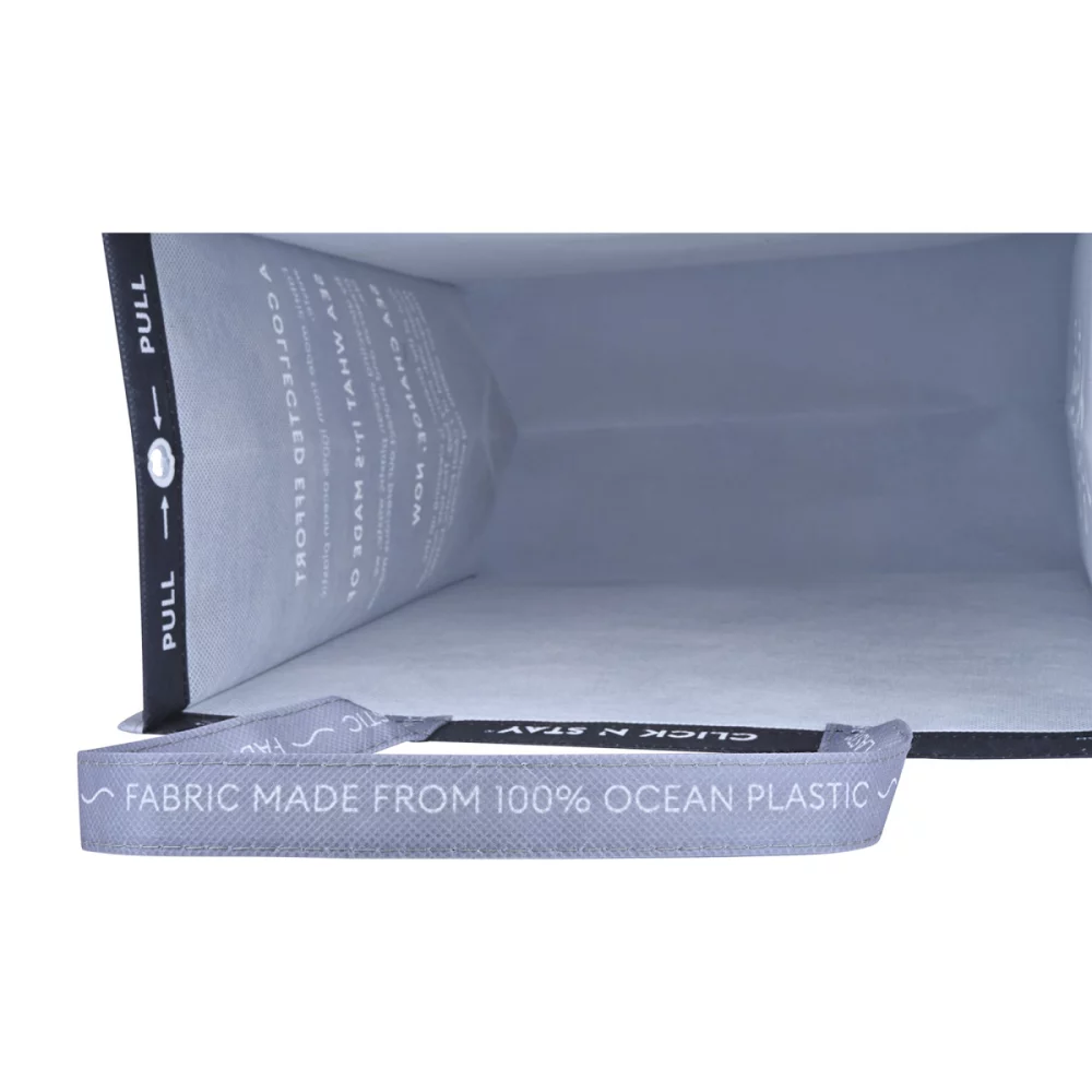 Out of the Ocean® Reusable Large Shopper with Click N' Stay® - Black