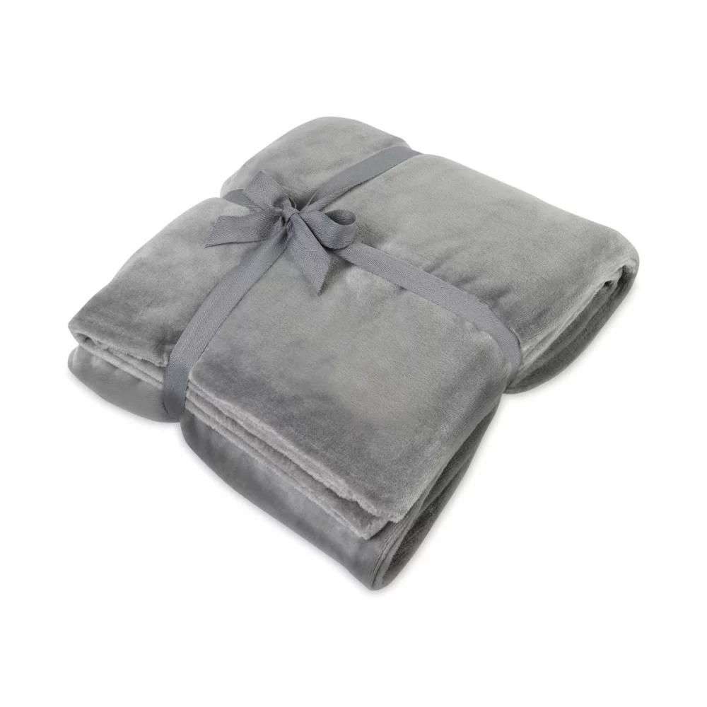 Mink Ever Soft Throw Blanket - Circular Grey
