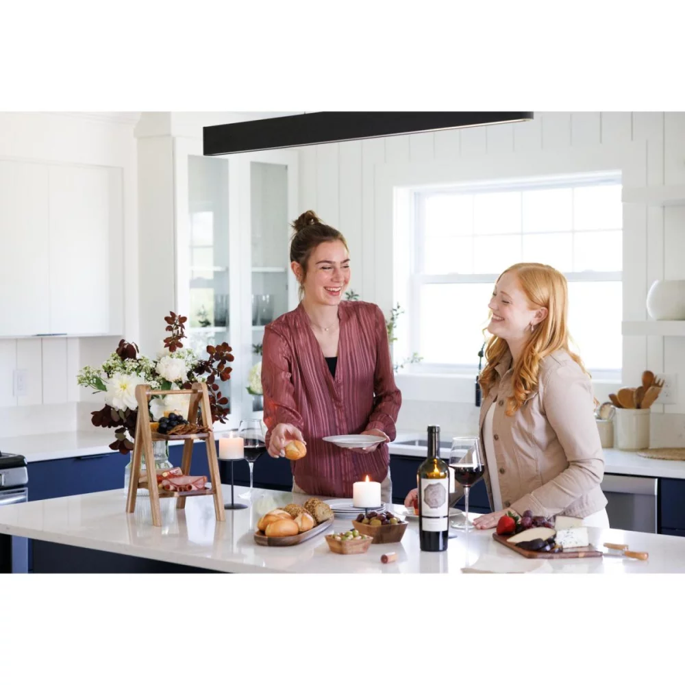 La Cuisine 2 Tier Serving Tray - Wood