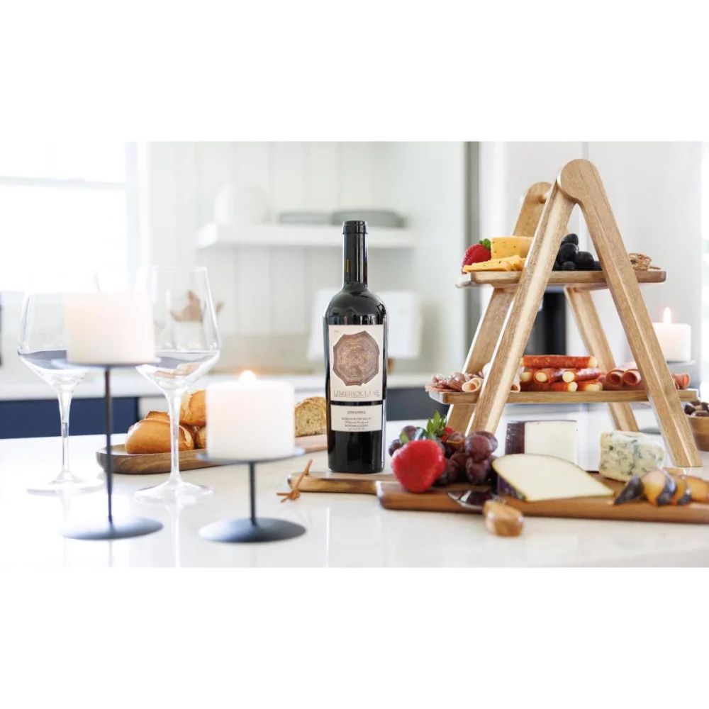 La Cuisine 2 Tier Serving Tray - Wood