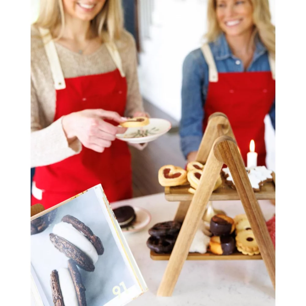 La Cuisine 2 Tier Serving Tray - Wood