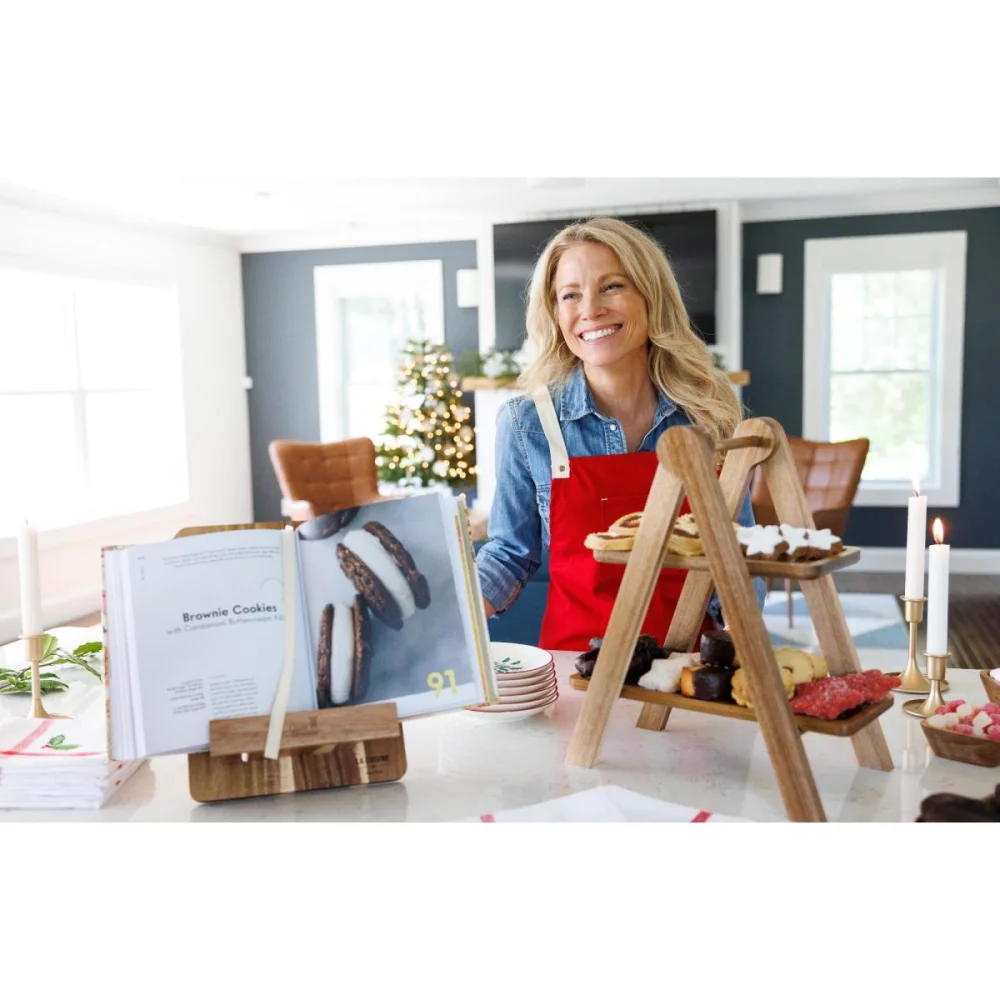 La Cuisine 2 Tier Serving Tray - Wood