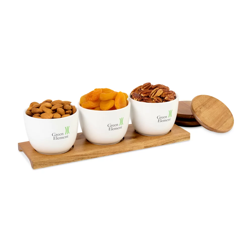 La Cuisine Appetizer Trio Tray - Wood