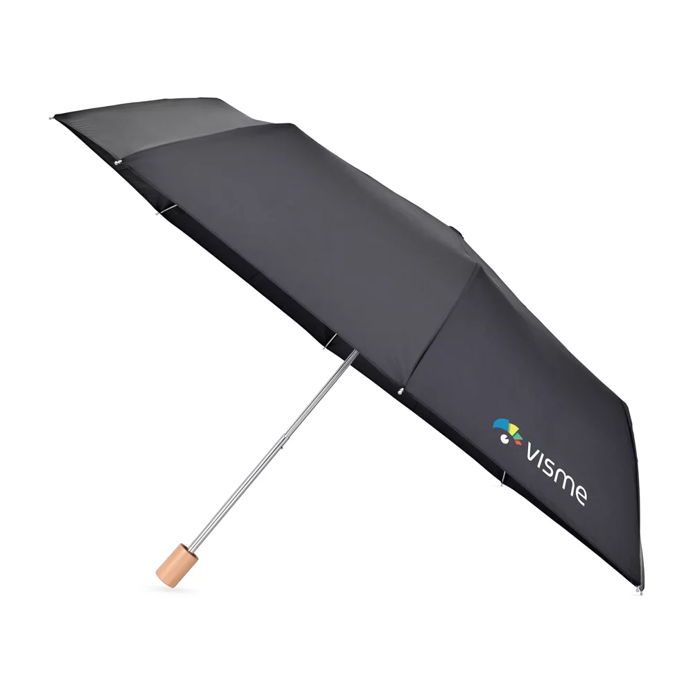 Parapluie pliant manuel recyclé Elements 43" - Noir
