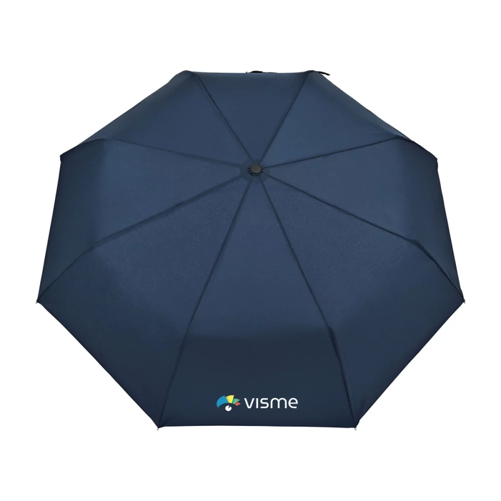 Elements 43" Recycled Manual Folding Umbrella - Navy