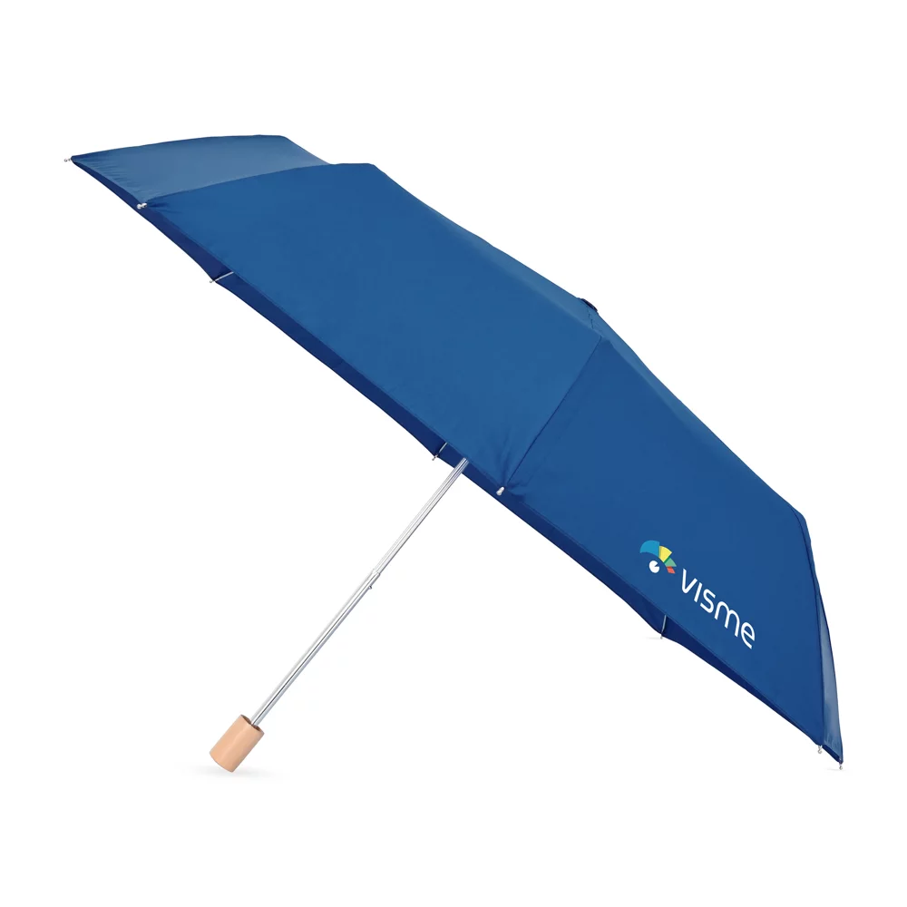 Parapluie pliant manuel recyclé Elements 43" - Bleu royal