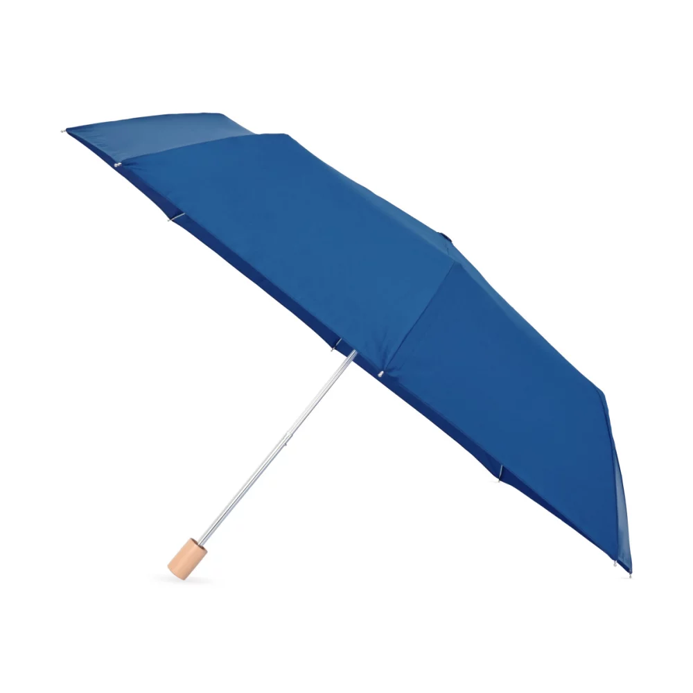 Parapluie pliant manuel recyclé Elements 43" - Bleu royal