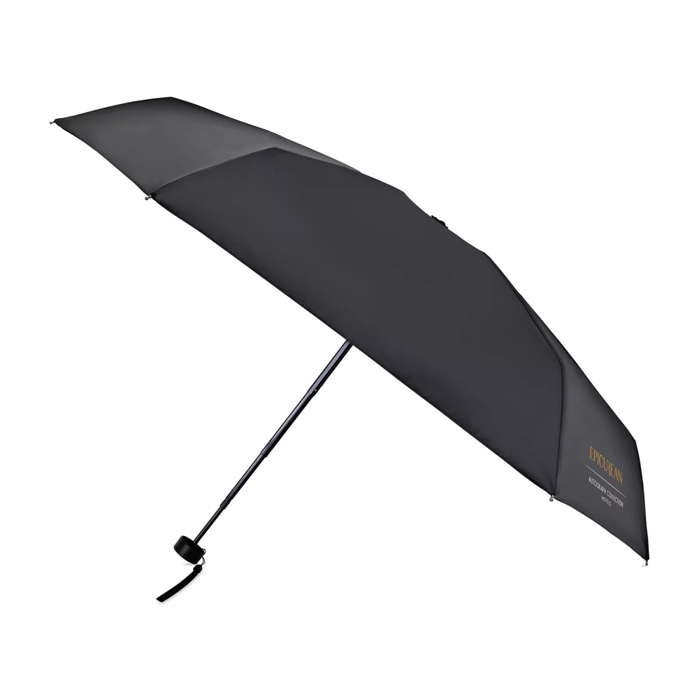 Parapluie pliant manuel mini recyclé Elements 39" - Noir