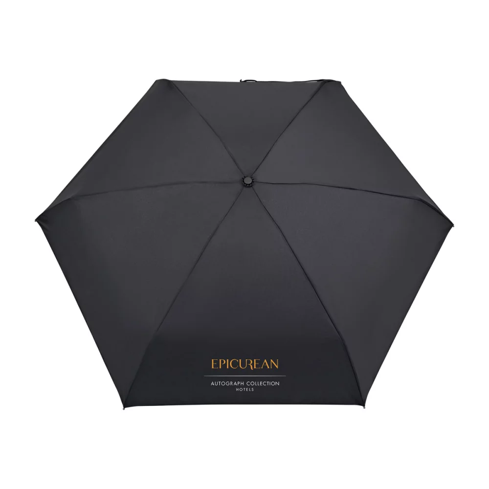 Parapluie pliant manuel mini recyclé Elements 39" - Noir