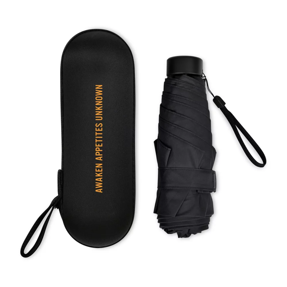 Parapluie pliant manuel mini recyclé Elements 39" - Noir