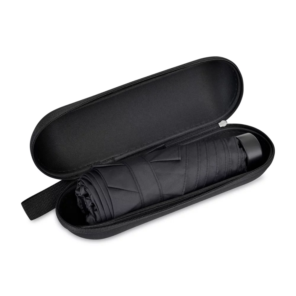 Parapluie pliant manuel mini recyclé Elements 39" - Noir