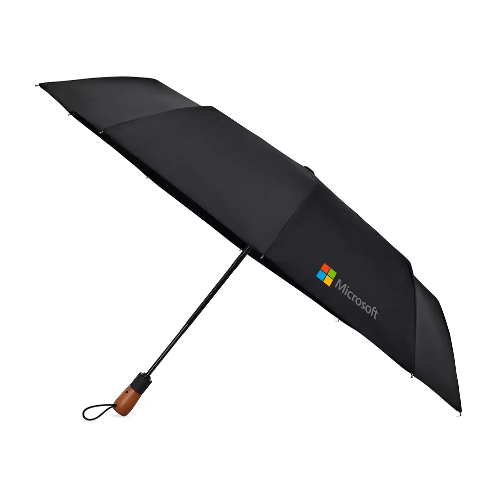 Parapluie pliant exécutif automatique recyclé Elements 46" - Noir