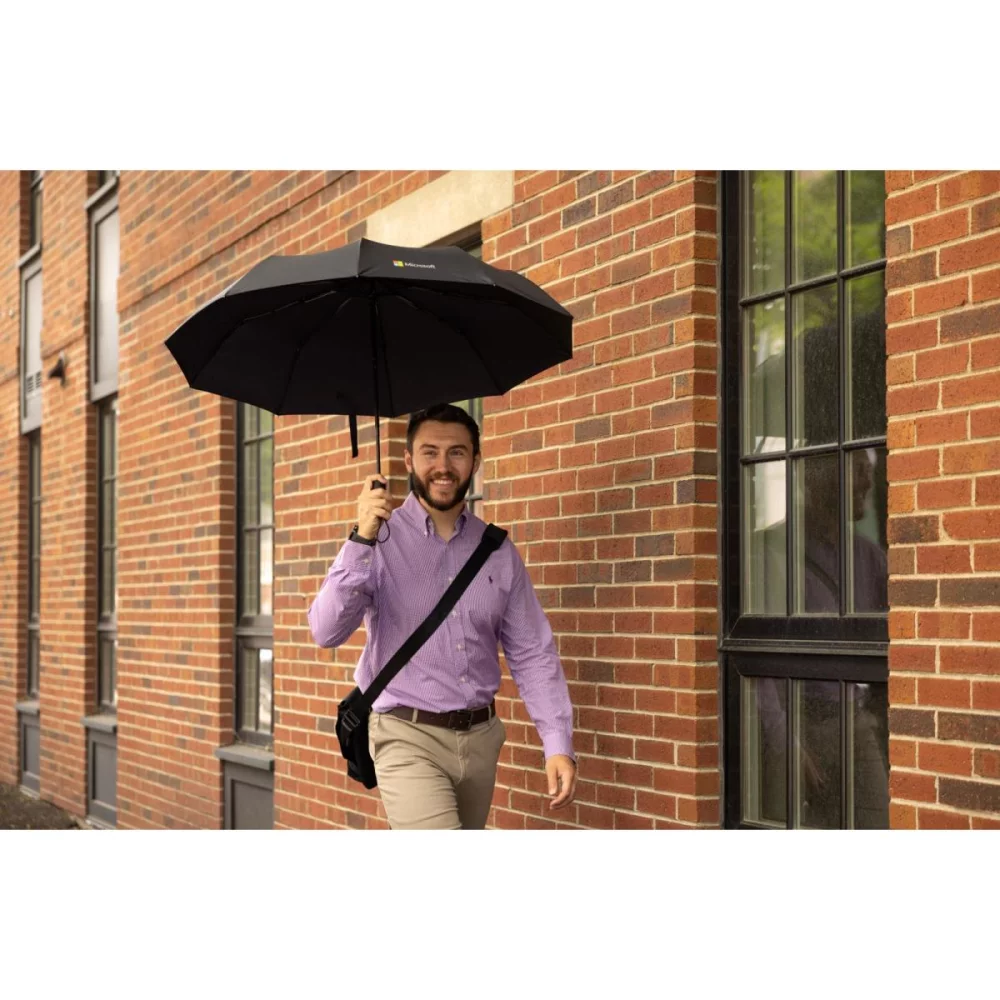 Parapluie pliant exécutif automatique recyclé Elements 46" - Noir