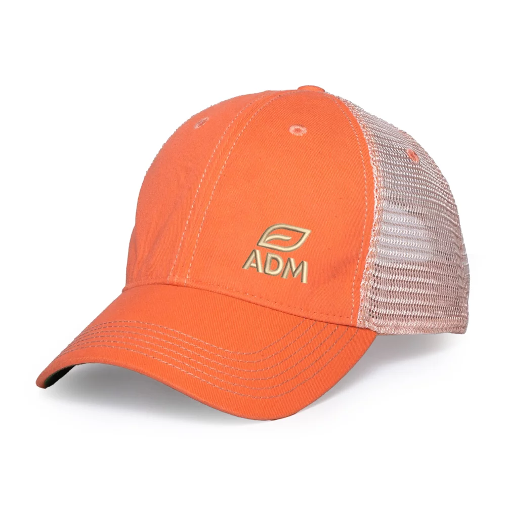 Merrimack Hat Co.™ Austin Vintage Trucker - Orange-Tan Lavé