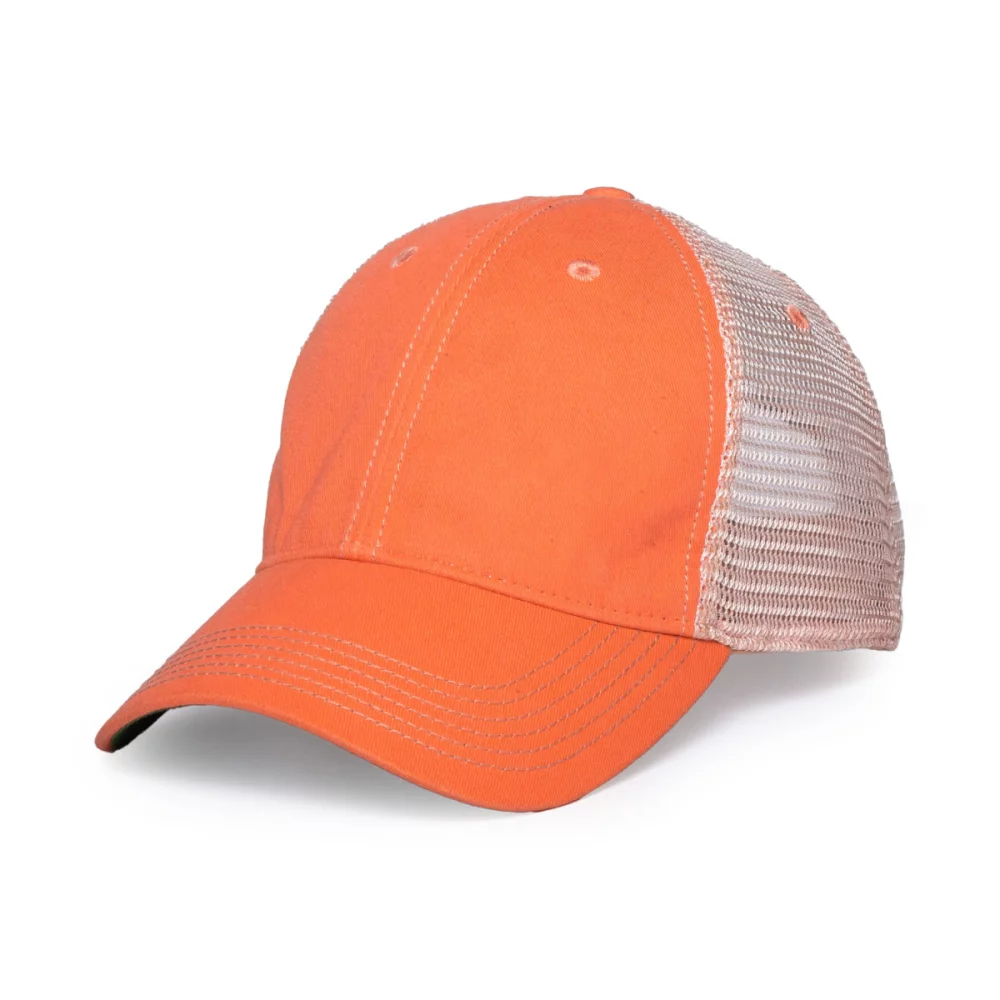 Merrimack Hat Co.™ Austin Vintage Trucker - Orange-Tan Lavé