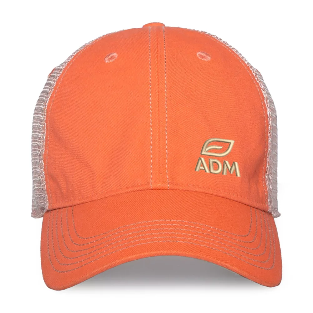 Merrimack Hat Co.™ Austin Vintage Trucker - Orange-Tan Lavé
