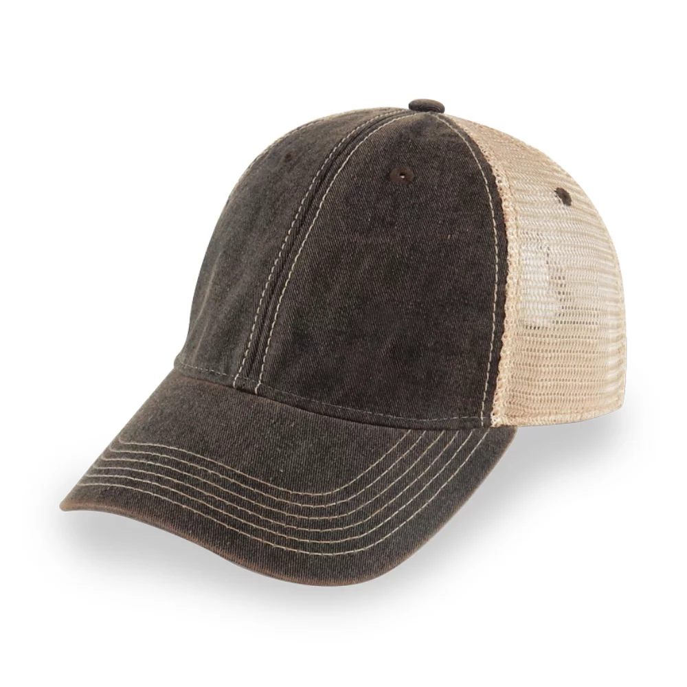 Merrimack Hat Co.™ Austin Vintage Trucker - Noir et beige