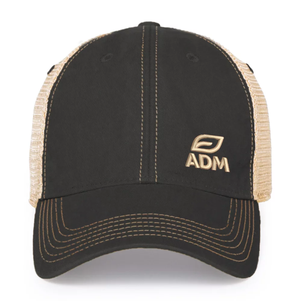 Merrimack Hat Co.™ Austin Vintage Trucker - Noir et beige