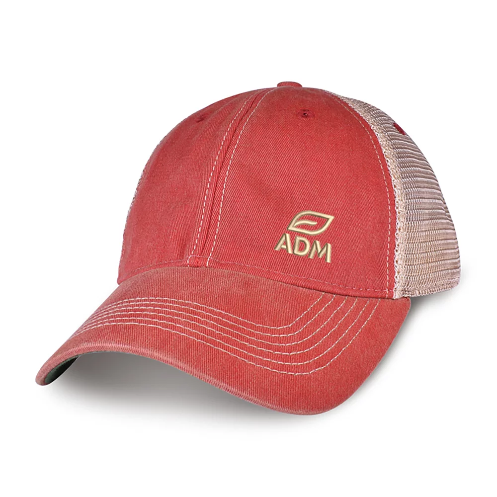 Merrimack Hat Co.™ Austin Vintage Trucker - Rouge et beige