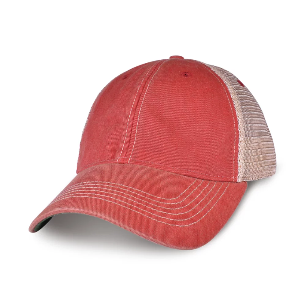 Merrimack Hat Co.™ Austin Vintage Trucker - Rouge et beige