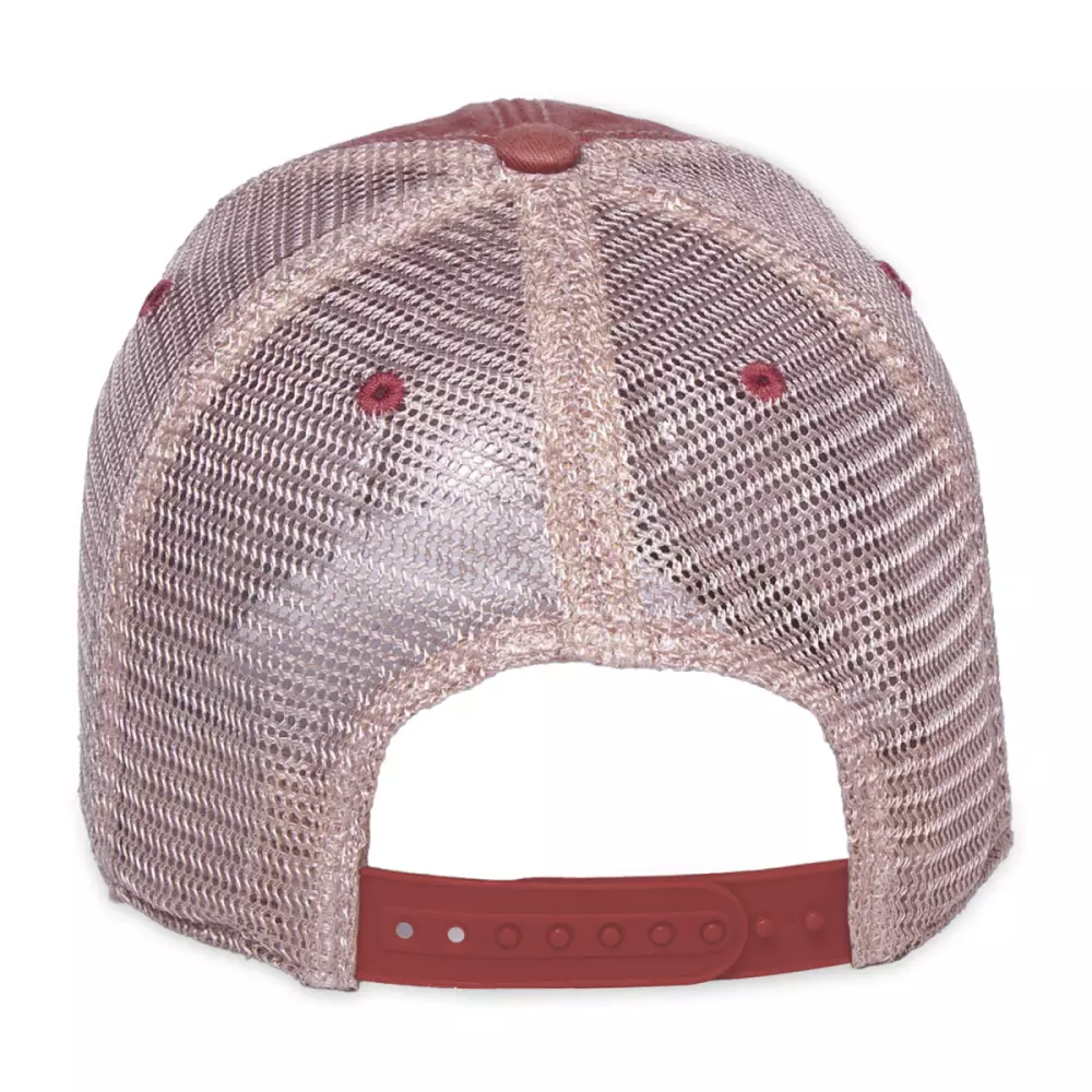 Merrimack Hat Co.™ Austin Vintage Trucker - Cardinal-Tan